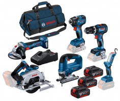 Bosch 0615990N3L 18V 3x5Ah BL 6pc Cordless Power Tool Kit £799.00